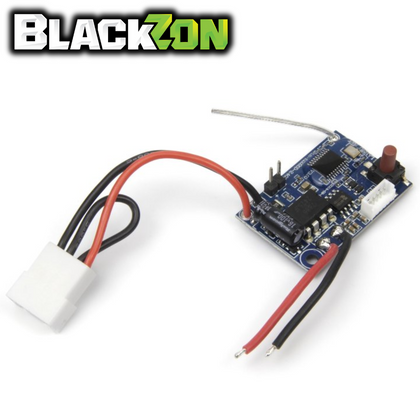 BlackZon BZN540334 ESC Receiver PCB Spryte circuit board with wiring and connectors for radio control parts in rc cars and rtr rc cars.