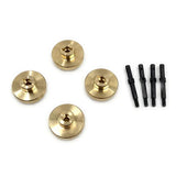 Hobby Plus HBP240499 Brass Hexes +10mm Axles + 1.5mm Pins (4)