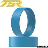 Blue tire inserts designed for enhanced performance in radio control cars, specifically the Team Saxo 1/10 Touring Car Tire Insert (4) for precise fit and durability.