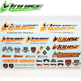 Louise LOULT3373O RC Sticker Sheet-Orange 12x8"