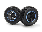 BlackZon BZN540325 Wheels + Tires Assembled Black Blue Spryte