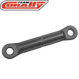 Team Corally C-00180-1020 Servo Steering Link, a durable black plastic radio control part designed for precise steering in rc cars.