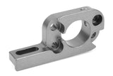 Team Corally C-00180-177 Aluminum Motor Mount made of precision-machined silver aluminum designed for secure installation in radio control parts and rc car parts.