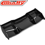 Team Corally C-00180-226-B 1/8 Black Wing designed for enhanced aerodynamics in radio control cars, offering improved stability and performance in rc car parts.