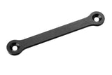 Team Corally C-00180-831 Aluminum 2mm Steering Rack Dual Stiffener, black anodized aluminum part for radio control car steering enhancement and structural support.