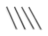 Four metal suspension hinge pins displayed on a white background, part of the BlackZon BZN540446 Lower Suspension Hinge Pins Vyper & Turbo set for rc car parts.