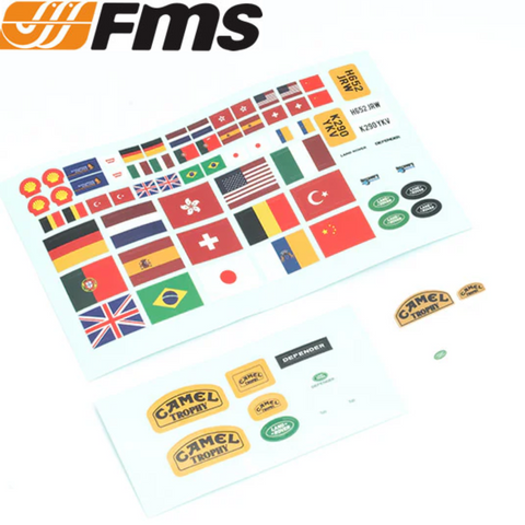 FMS C3521 FCX24M Defender 90 Body Decal Sheet RC Car Truck Land Rover