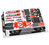 Team Corally C-00180-1252-4 Red Body Decal Sheet Pre-Cut Shiroi RC Truck