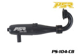 POWERSTAR PS-104-CB 1/8 Buggy Exhaust Pipe (EFRA 2202) Ceramic Black designed for radio control parts, enhancing performance and durability in rc car parts and rtr rc cars.