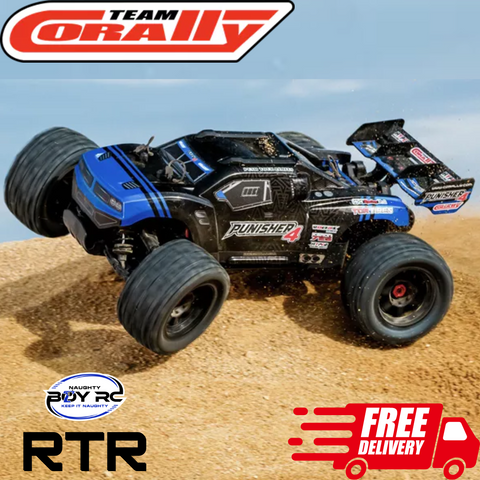 Team Corally Punisher 4S 1/10 Monster Truck RTR Blue No Batt/Charger