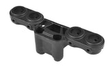 Black plastic Team Corally C-00180-1308 Rear Body Post Holder designed for secure attachment in radio control car parts and rtr rc cars.