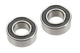 Two metal sealed ball bearings in silver and black, Team Corally ABEC-3 Ball Bearing 5x10x4mm (2), designed for radio control parts and rc car performance.