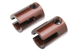 Team Corally C-00180-155-X Swiss Spring Steel Pro Pinion Outdrive Cup (2) in brown finish, high-quality rc car parts designed for durability and performance in radio control vehicles.