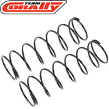 Team Corally C-00180-626 Shock Spring Soft Buggy Front 1.4mm 75-77mm (2) black metal coil springs for radio control parts and rc car suspension upgrades.