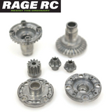 Rage RC RGRC2463 Mini Trek Diff Case Housing, Drive Gears & Motor Pinion Parts