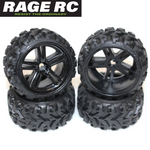 Rage RC RGRC2468 Mini Trek Assembled Wheels (4)
