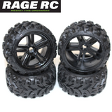 Rage RC RGRC2468 Mini Trek Assembled Wheels (4)