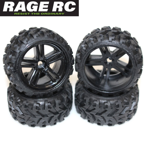 Rage RC RGRC2468 Mini Trek Assembled Wheels (4)