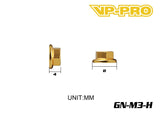 VP-PRO GN-M3-H Gold M3 Flange Serrated Locknuts (20)