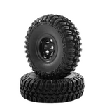 Hobby Plus HBP240081 1.0 GRABBER M/T Tire & Black Wheel Set