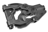 Team Corally COR00180-935 Front Lower Suspension Arm HDA-3 made of durable black plastic for radio control cars, designed as a replacement rc car part for enhanced suspension performance.