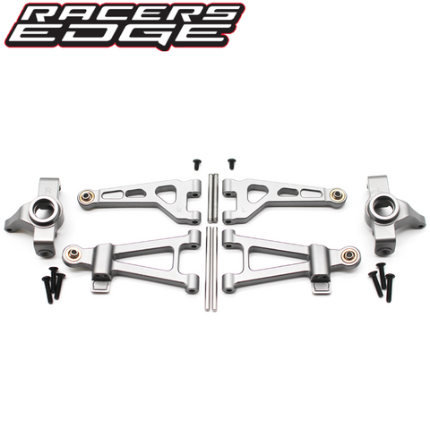 Racers Edge RCE6420 Aluminum Front Arm & Knuckle Set Blackzon Slyder