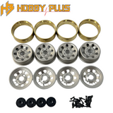 Hobby Plus HBP240292 1.2 Steelie Bead Lock Wheel Silver Set