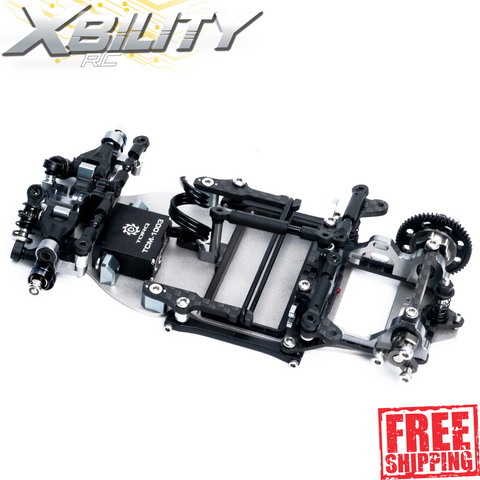 XBILITY One 1/28 Performance RWD Chassis Kit w TORQ Servo