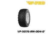 VP-PRO VP-507G 1/10 Short Course Truck Tires (4) Pre-Mounted White set shown with detailed tread pattern for radio control parts and rc car parts.
