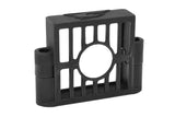 Team Corally C-00180-224 Fan Holder for 40mm Fans in black plastic, designed for secure mounting of cooling fans in radio control parts and rc car applications.