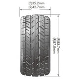 Louise RC E-Rocket 1/10 4WD Front Buggy Tire Soft Pre-Mounted White Wheel (2)