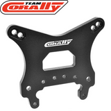 Team Corally C-00180-877 Aluminum Front Shock Tower 5mm in black, designed as a durable rc car part for enhanced suspension support in radio control vehicles.
