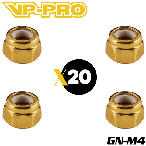 VP-PRO GN-M4 Gold M4 Locknuts (20)