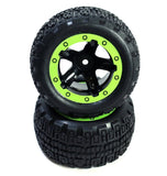 BlackZon BZN540094 MT Wheels & Tires Green Slyder