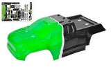 Team Corally C-00230-0096-G Furago XD Body Green 1/12 Punisher RC Monster Truck