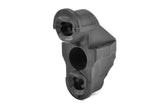 Team Corally C-00180-108-1 Wide Steering Block w/ Front Ball Cups, a durable black plastic rc car part designed for precise steering control in radio control vehicles.