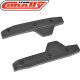Team Corally C-00180-1299 Roof Rack Set L/R in black, designed as durable radio control parts for rc car customization and replacement.
