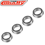 Set of four Team Corally C-391438 ABEC-3 Flanged Ball Bearing 1/4 x 3/8 designed for radio control parts and rc car maintenance.