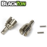 BlackZon BZN540442 Differential Cup (2) Vyper & Turbo metal radio control parts for rc cars, featuring two precision-machined differential cups and pins ideal for Naughty Boy RC models.