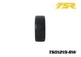 Team Saxo TS01219-RW 1/10 Touring Car Tires Pre-Mounted Rubber White Spoke (4)