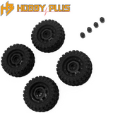 Hobby Plus HBP240443 Truck Wheel Mudder Tire Set Black