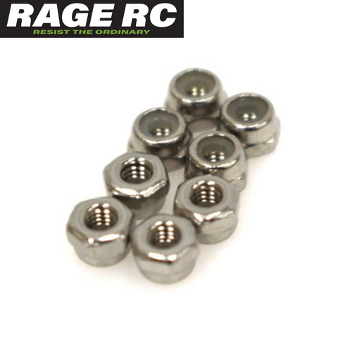 Rage RC RGRC2484 Mini Trek Wheel Nuts (8)