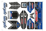 Team Corally COR00180-858-B Blue Body Decal Sheet Pre-Cut Asuga XLR Buggy Wrap
