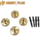Hobby Plus HBP240499 Brass Hexes +10mm Axles + 1.5mm Pins (4)