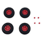 Hobby Plus HBP240508 Deep Star 1.2" Beadlock Wheel Red 68mm Mudder-XL Tires