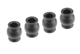 Team Corally C-00140-070 Steel Shock Pivot Ball 5.9mm (4) set of four black steel shock pivot balls for radio control car parts use.