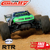 Team Corally Punisher 4S 1/10 Monster Truck RTR Green No Batt/Charger