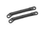 Team Corally C-00180-921 HD Steering Links for HDA-3 (2) made from durable black plastic, designed as replacement parts for radio control cars.