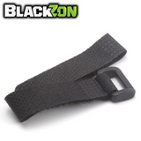 BlackZon BZN540487 Battery Strap Spryte Turbo black fabric strap with plastic buckle designed for securing batteries in radio control car parts.