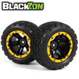 BlackZon BZN540261 Mounted Tires & Wheels Yellow ST Slyder & Turbo